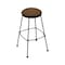 Holland Bar Stool Co 25" Stationary Counter Stool, Black Wrinkle, Rein Thatch Seat 303025BW026 - alternate 1